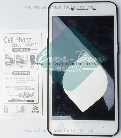 Promotional phone screen clean sticker
